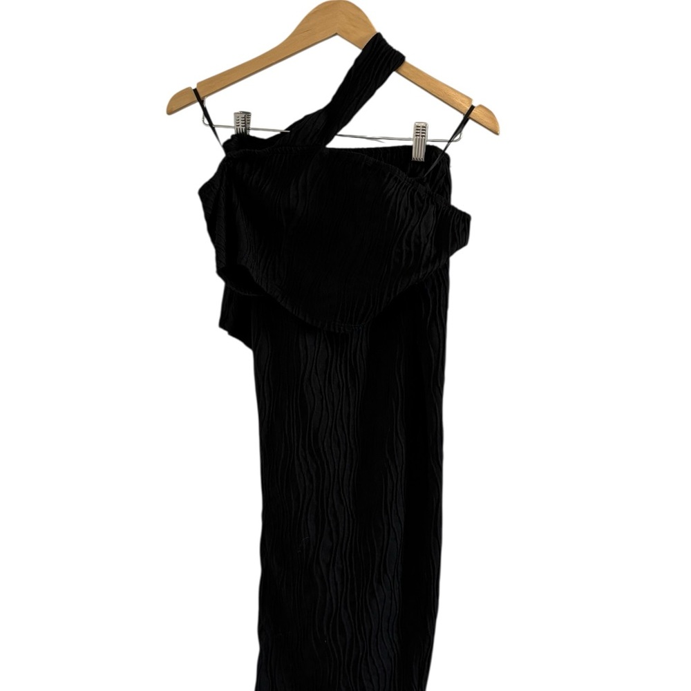 SHEIN Black Ripple Wave 2 Piece Skirt Set Size L